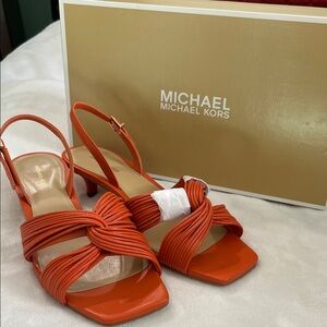 Michael Kors Orange Heeled Sandals